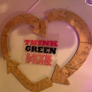 Pink Victorias Secret wood window display